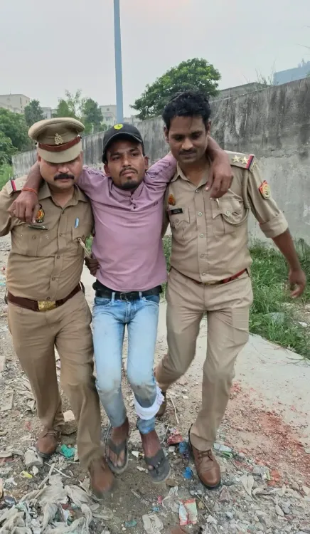 नोएडा मुठभेड़: मोबाइल स्नैचर के पैर में गोली, 12 मोबाइल और चोरी की स्कूटी बरामद