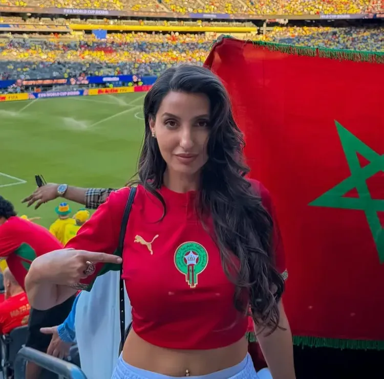 Nora Fatehi cheers Morocco at FIFA World Cup 2026 Brazil draw