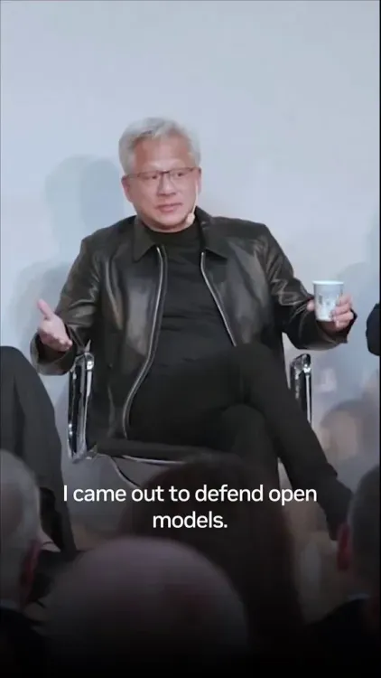 Nvidia's Jensen Huang Champions Open AI Models for Developers
