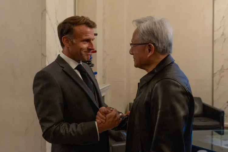 Nvidia's Jensen Huang Meets Macron at Élysée Over France AI Push