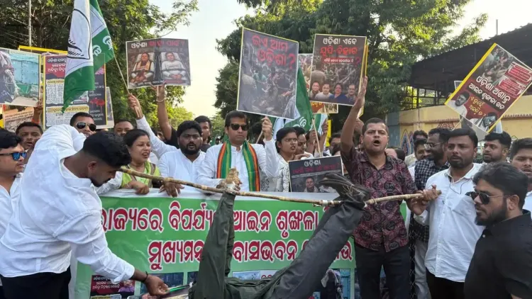 BJD gheraos CM Majhi's residence over Odisha law and order crisis
