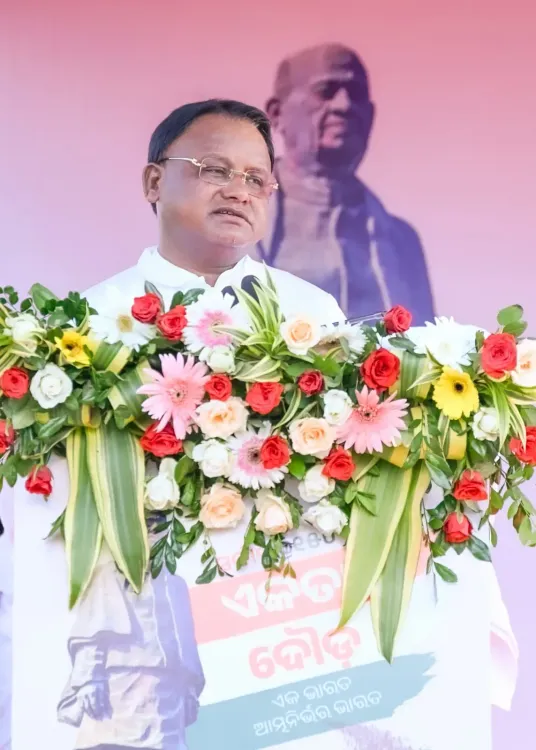 How does Odisha CM inspire unity at the 'Run for Unity' event?