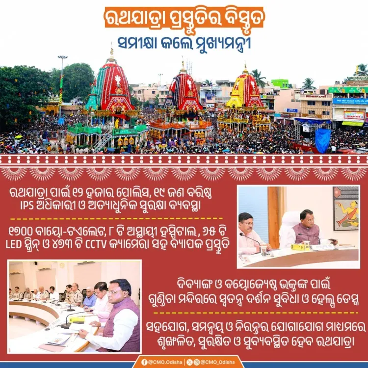 Odisha CM Mohan Majhi Reviews Rath Yatra Preparations