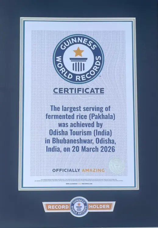 Odisha Tourism Sets Guinness Record with 1,174 kg of Pakhala