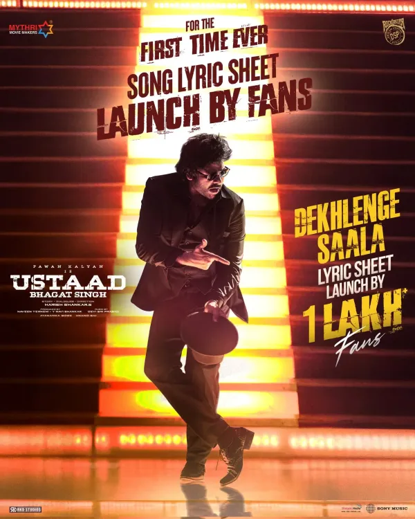 One lakh fans of Pawan Kalyan to release lyric sheet of 'Dekhlenge Saala' from 'Ustaad Bhagat Singh'