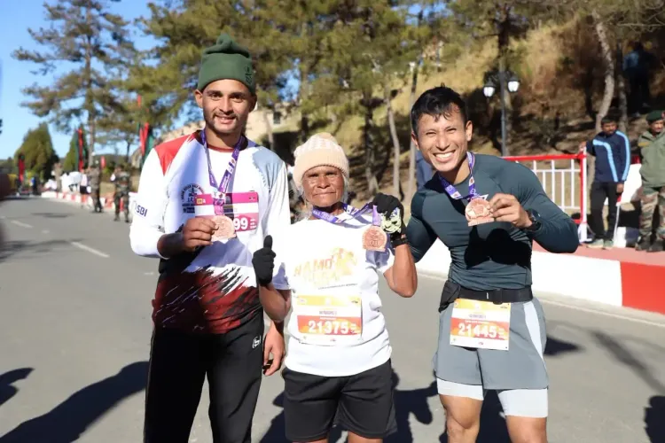 Did Over 3,000 People Participate in the Assam Rifles Half Marathon 2025 to Promote 'Fit India' and National Unity?
