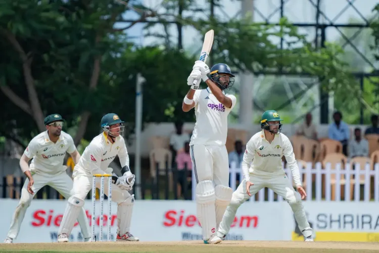 Padikkal's 59 and Kushagra's 46 put India A 308 ahead; Australia A 55/2 at stumps