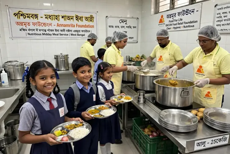 अन्नमृता फाउंडेशन का पश्चिम बंगाल में मध्याह्न भोजन विस्तार, नए जिलों में भी पहुँचेगी सेवा