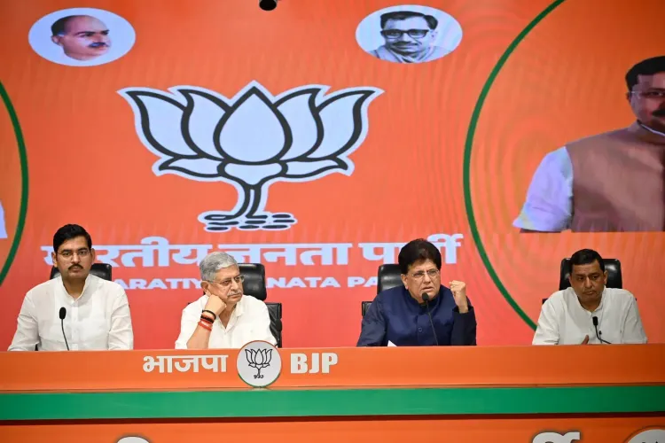 Piyush Goyal slams INDIA bloc, Congress at BJP HQ presser