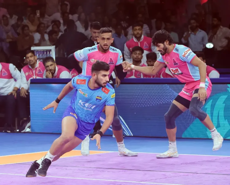 How did Nitin and Ali Samadi lead Pink Panthers to victory over Bengal Warriorz?