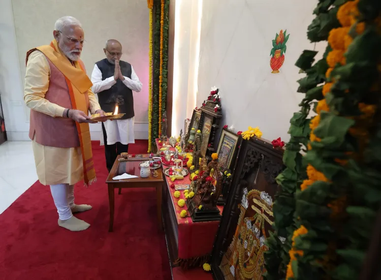 PM Modi Celebrates Tamil New Year with Vice President Radhakrishnan