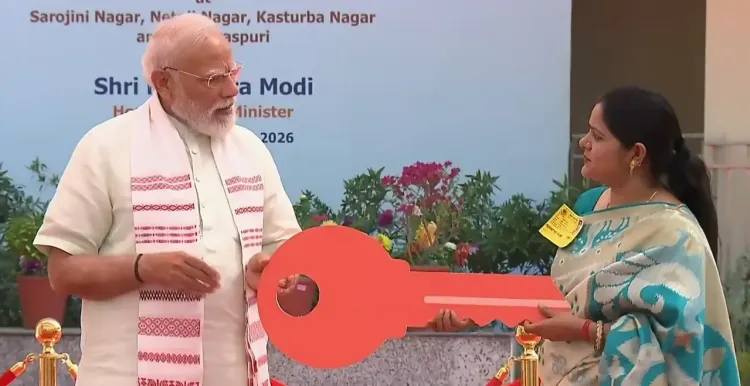 PM Modi Distributes GPRA Type-5 Quarters Keys to Women in Sarojini Nagar