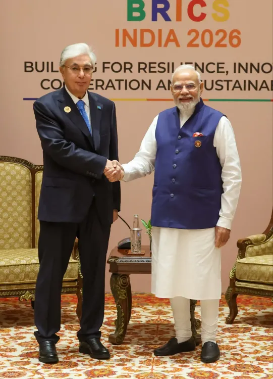 Modi, Kazakh President Tokayev reaffirm strategic partnership at BRICS 2026