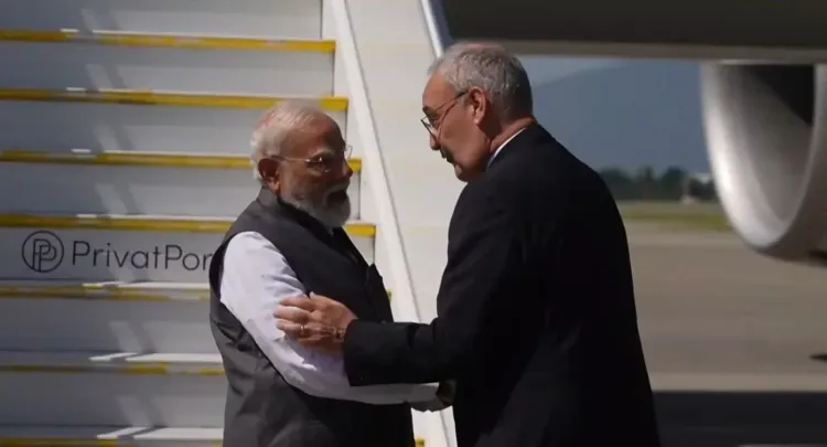 PM Modi lands in Geneva en route to G7 Summit in Evian, France