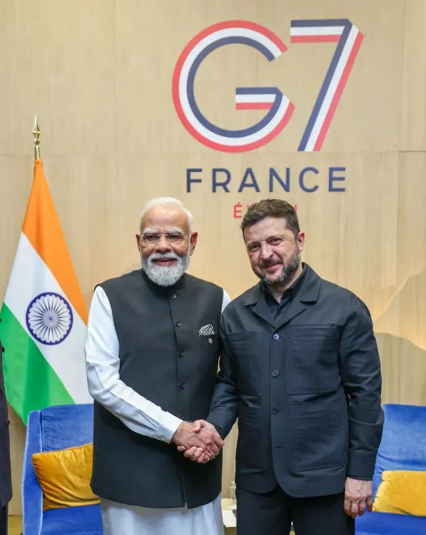 PM Modi Meets Zelenskyy in Evian, Reviews India-Ukraine Ties