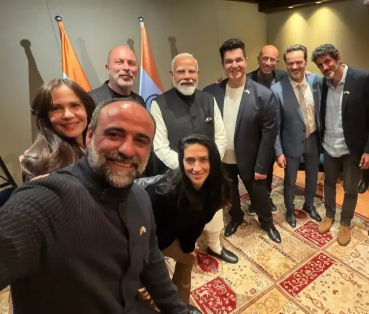 PM Modi Enjoys a Selfie Moment with 'Fauda' Cast During Israel Visit
