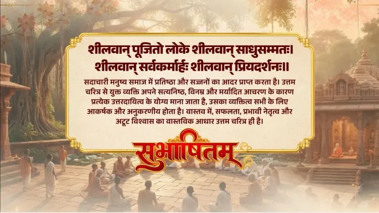 PM Modi Shares Sanskrit Shloka on Character and Virtue