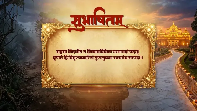 PM Modi Shares Sanskrit Shloka on Prudence and Measured Action