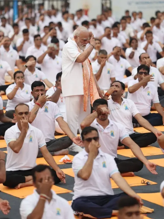 PM Modi Shares Yoga Day Moments From Kolkata