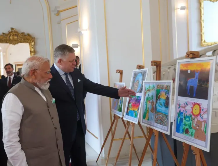 PM Modi, Slovakia's Fico View Panchatantra-Inspired Paintings