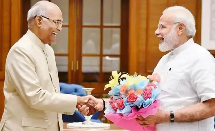 PM Modi thanks Kovind for greetings on 25 years as head of government