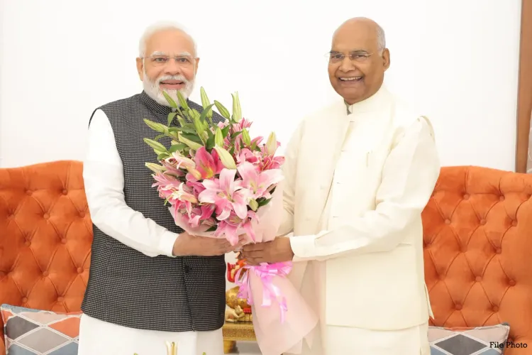 PM Modi releases Ram Nath Kovind autobiography at Vigyan Bhavan