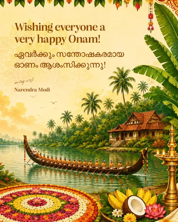 PM Modi wishes India a joyful Onam festival