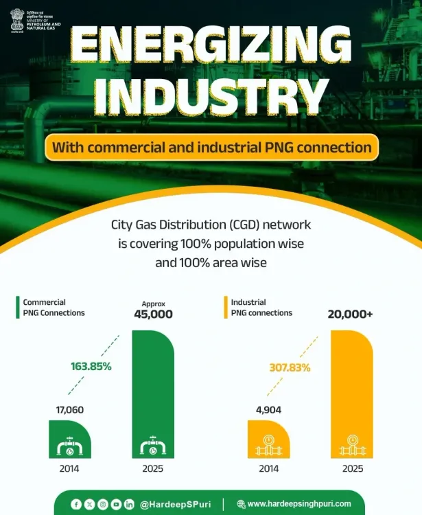 Is PNG Fueling India's Growth? Over 1.47 Crore Households, 45,000 Businesses Connected!