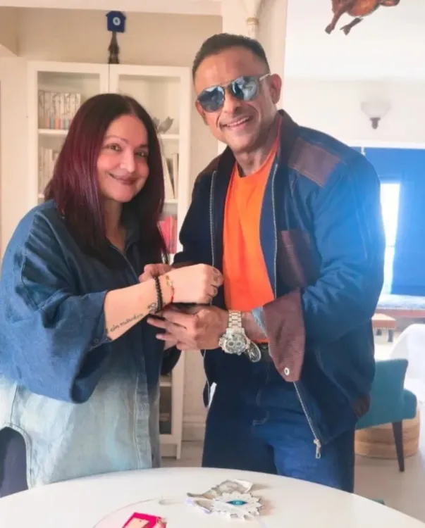 Rahul Bhatt ties Rakhi to Pooja Bhatt, calls her his 'protector'