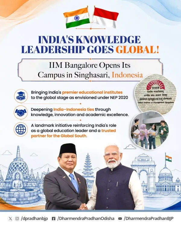 Pradhan Hails IIM Bangalore Campus Launch in Indonesia