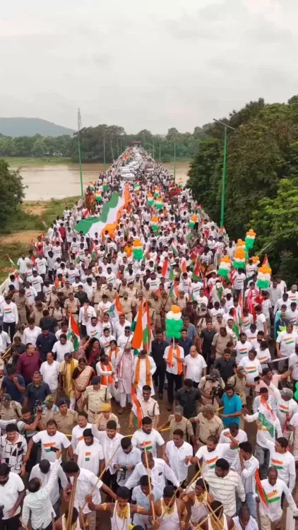 Pradhan joins Tiranga Yatra in Dhenkanal on Independence Day eve