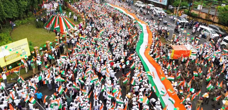 Pradhan leads Tiranga Padyatra in Sambalpur, honours freedom fighters