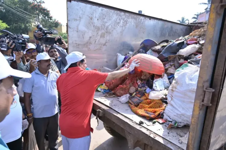 Pralhad Joshi leads Swachh Bharat drive in Hubballi on Gandhi Jayanti