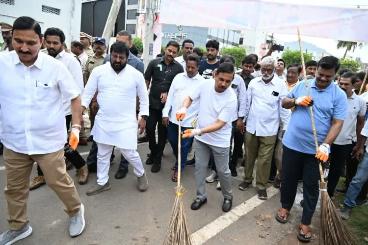 Pralhad Joshi joins Swachhata Hi Seva drive in Vijayawada