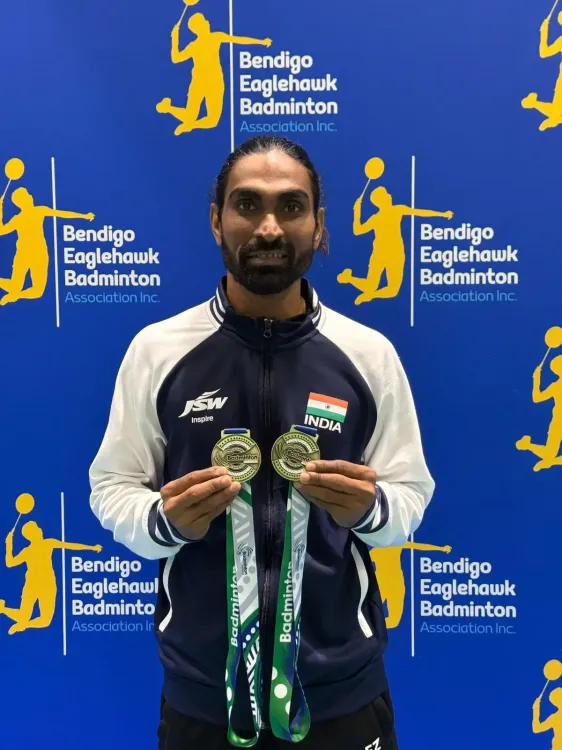 How did Pramod Bhagat secure two golds while Sukant Kadam impressed with a gold and silver at the Australian Para Badminton International 2025?