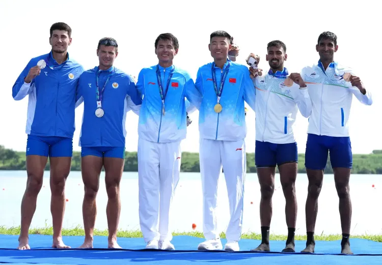 President Murmu hails Satnam-Salman's rowing bronze, Roshibina's historic Wushu silver at Asian Games 2026