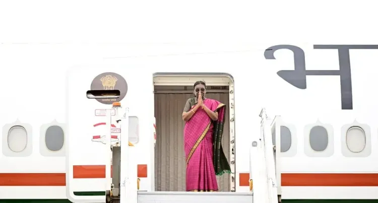 President Murmu departs for Moldova, North Macedonia, Romania state visits