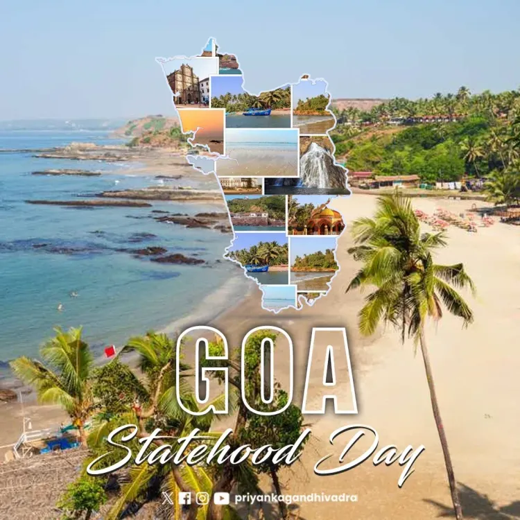 Priyanka Gandhi Wishes Goa on Statehood Day