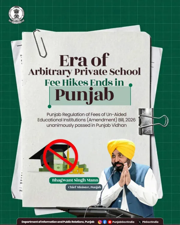 Punjab caps private school fee hikes at 5% with new law