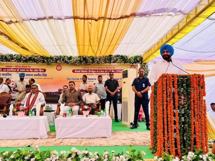 ₹12 crore Road Under Bridge at Baltana: Foundation stone laid on Ambala-Chandigarh rail section