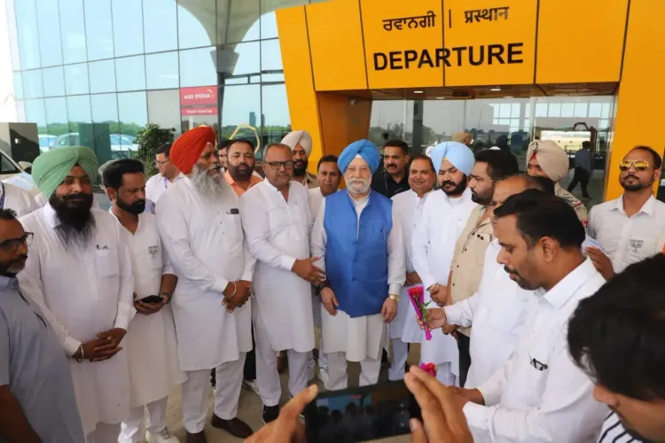 Puri Arrives at Halwara International Airport in Ludhiana