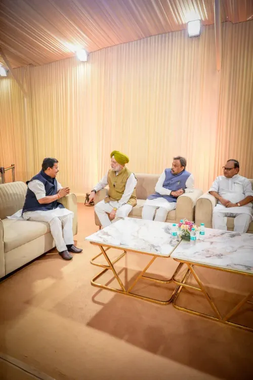 Puri attends BJP national president's Delhi griha pravesh