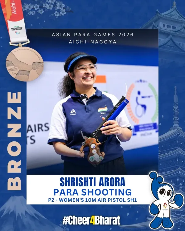 Puri hails Shrishti Arora's bronze at Asian Para Games 2026