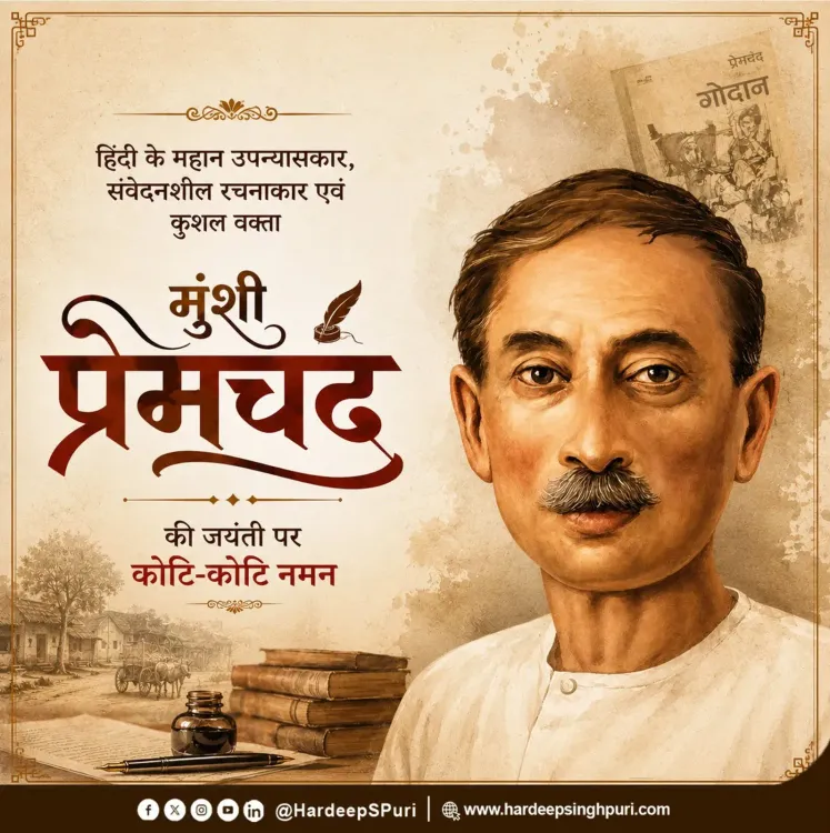 Puri pays tribute to Munshi Premchand on his birth anniversary