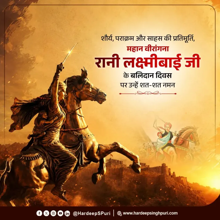 Puri pays tribute to Rani Lakshmibai on her Balidan Diwas