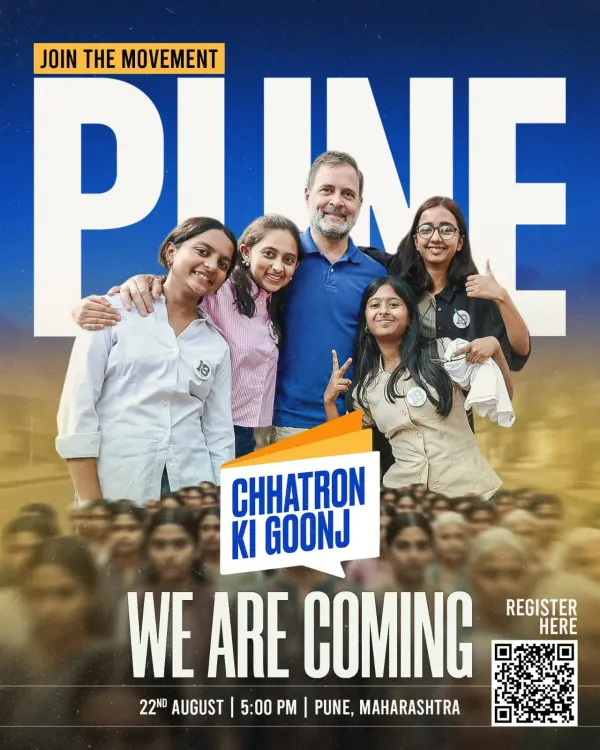 Rahul Gandhi calls for women's equality at Pune student rally on Aug 22