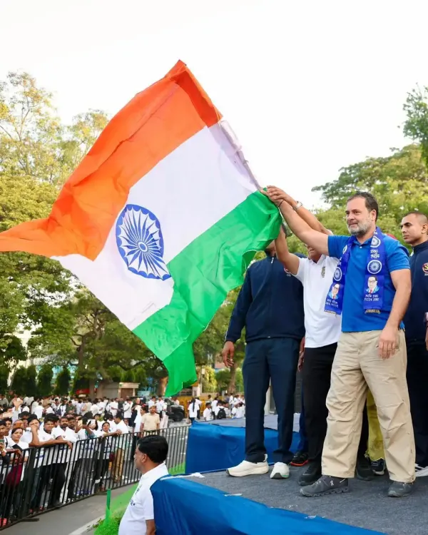 Rahul Gandhi Launches 'Run for Ambedkar, Run for Constitution' Marathon in Delhi