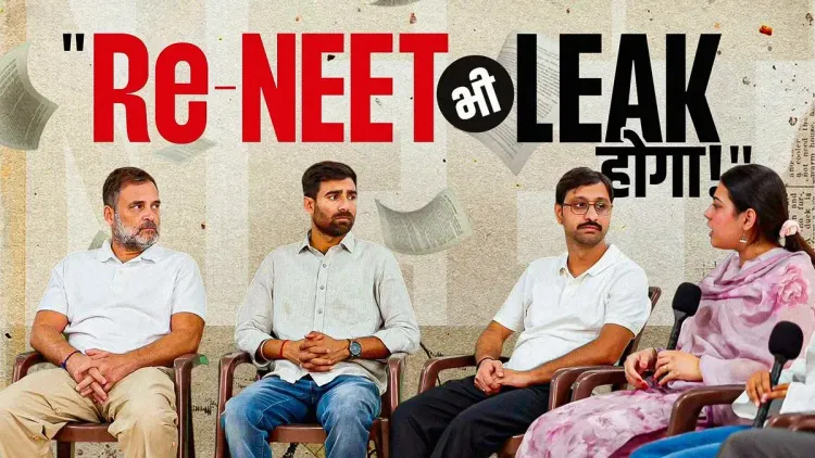 Rahul Gandhi Meets NEET Students, Alleges Paper Leaks on WhatsApp