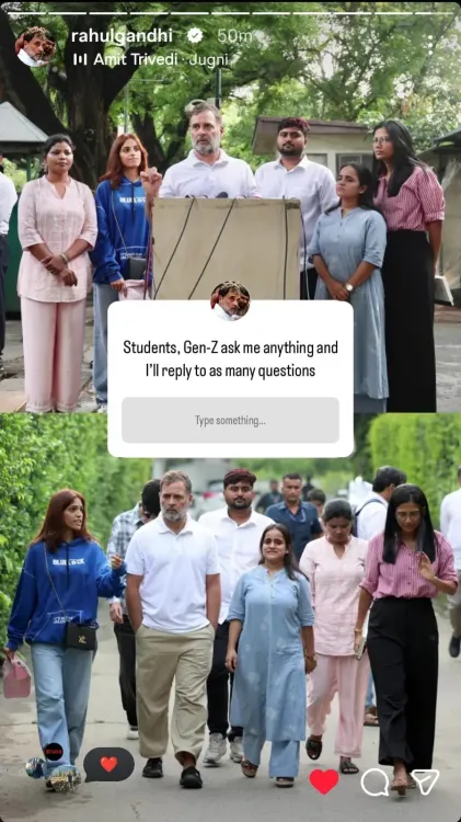 Rahul Gandhi Opens Instagram Q&A for Students and Gen-Z