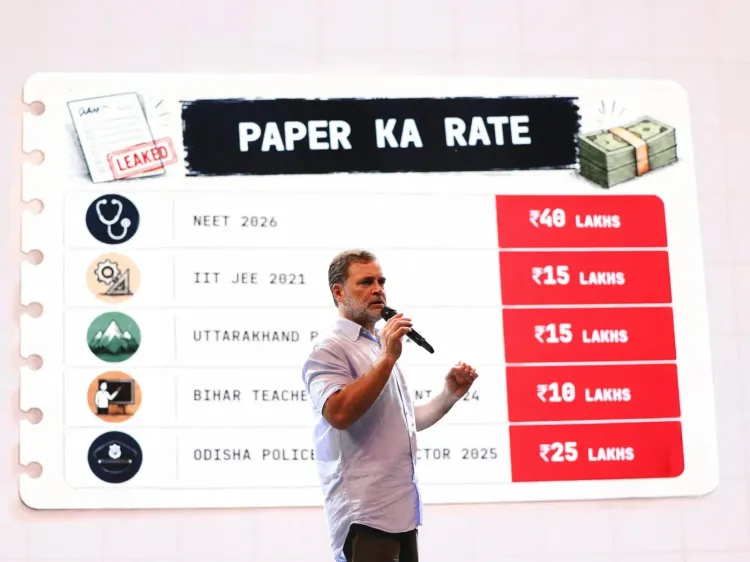 Rahul Gandhi Raises Paper Leak 'Rate Card', Questions Modi